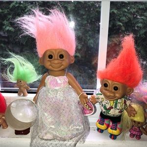 Vintage Trolls 80s - 90s Bride & Rollerblades